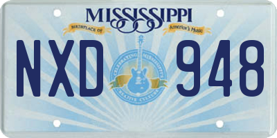 MS license plate NXD948