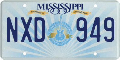 MS license plate NXD949
