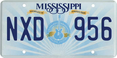 MS license plate NXD956
