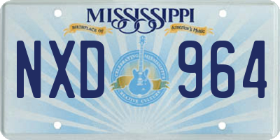 MS license plate NXD964