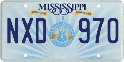 MS license plate NXD970