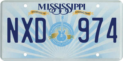 MS license plate NXD974