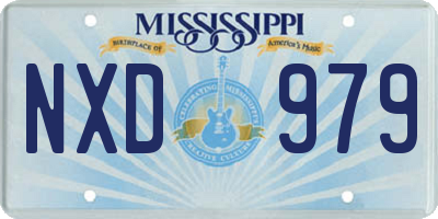 MS license plate NXD979