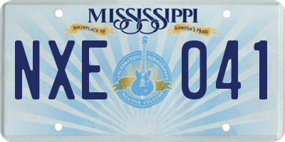 MS license plate NXE041