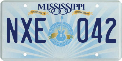MS license plate NXE042