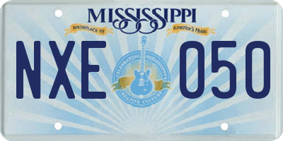 MS license plate NXE050