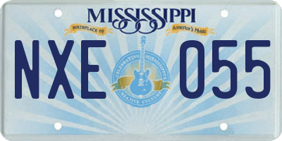 MS license plate NXE055