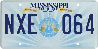 MS license plate NXE064