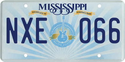 MS license plate NXE066