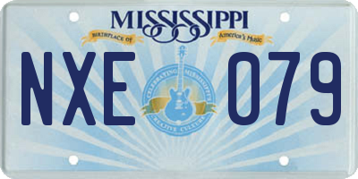 MS license plate NXE079