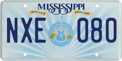 MS license plate NXE080