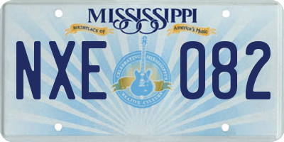 MS license plate NXE082