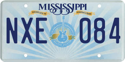 MS license plate NXE084