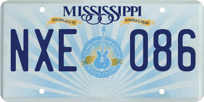 MS license plate NXE086