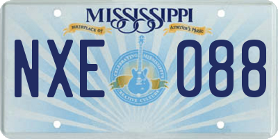 MS license plate NXE088