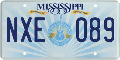 MS license plate NXE089
