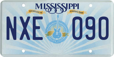 MS license plate NXE090