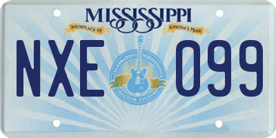 MS license plate NXE099
