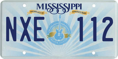 MS license plate NXE112