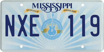 MS license plate NXE119