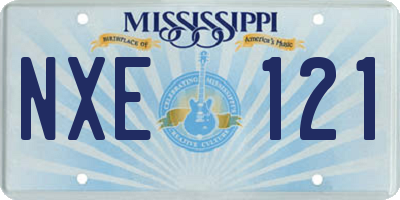 MS license plate NXE121