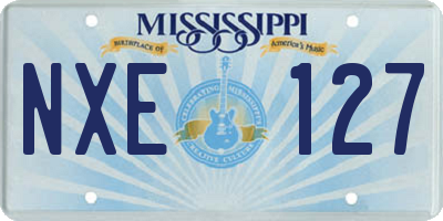 MS license plate NXE127