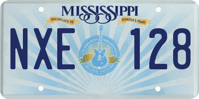 MS license plate NXE128