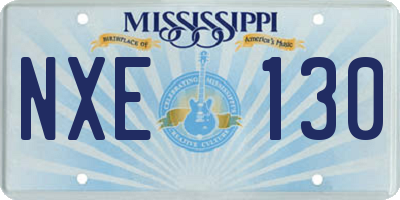 MS license plate NXE130