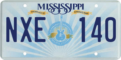 MS license plate NXE140