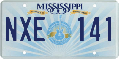 MS license plate NXE141
