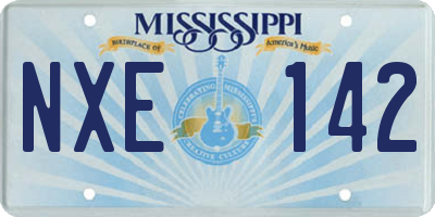 MS license plate NXE142