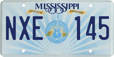 MS license plate NXE145