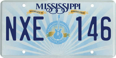 MS license plate NXE146