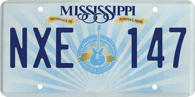 MS license plate NXE147