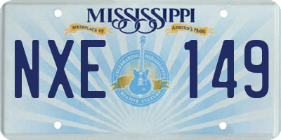 MS license plate NXE149