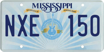 MS license plate NXE150