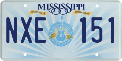 MS license plate NXE151