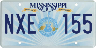MS license plate NXE155