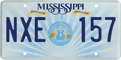 MS license plate NXE157