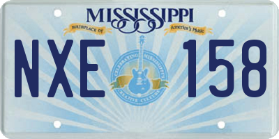 MS license plate NXE158