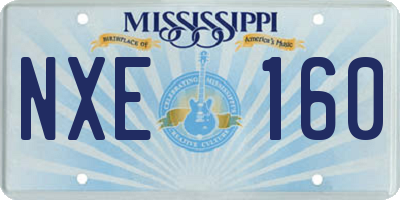 MS license plate NXE160