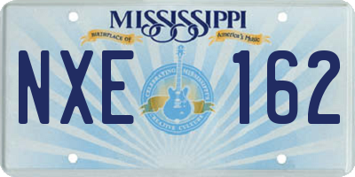 MS license plate NXE162