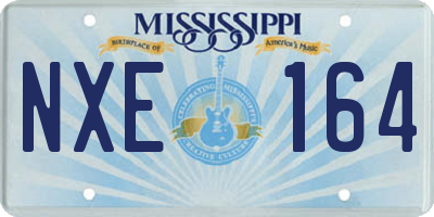MS license plate NXE164