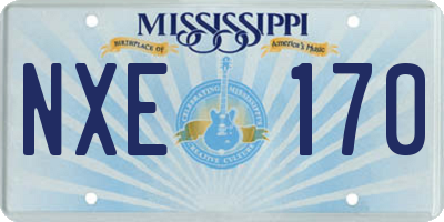 MS license plate NXE170