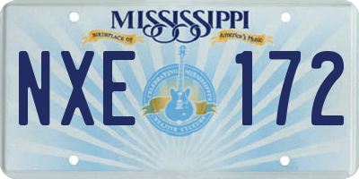 MS license plate NXE172