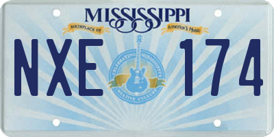 MS license plate NXE174