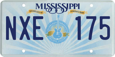 MS license plate NXE175
