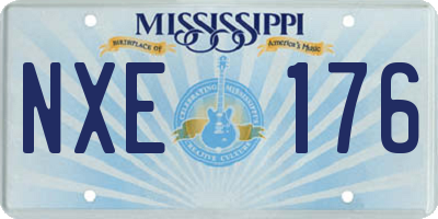 MS license plate NXE176