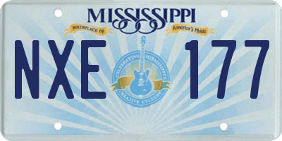 MS license plate NXE177