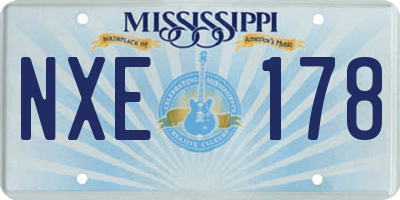 MS license plate NXE178